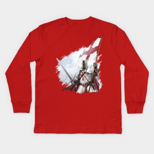 Templar Knight Kids Long Sleeve T-Shirt